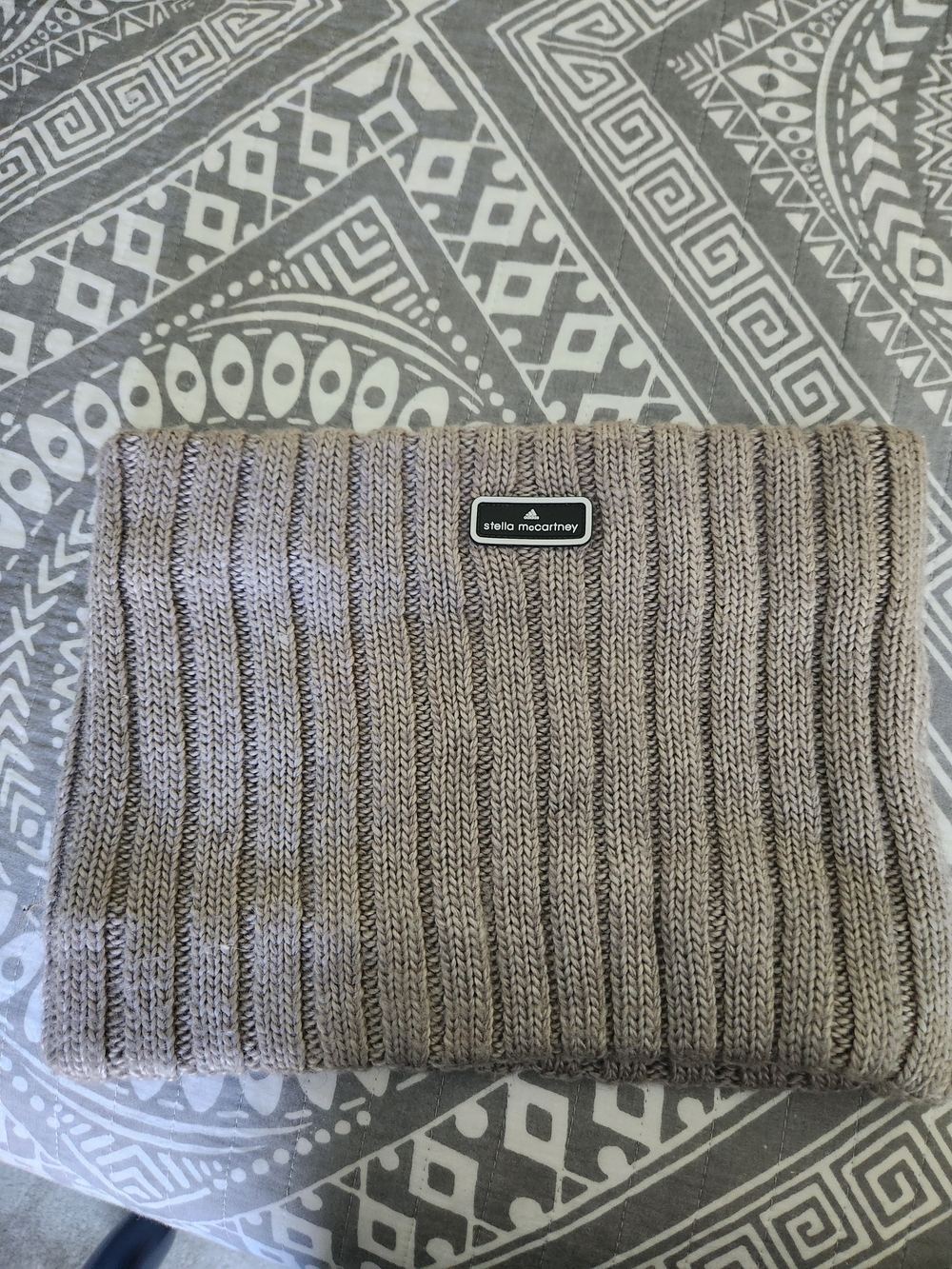 Adidas Stella McCartney Grey Knit Neck Warmer.